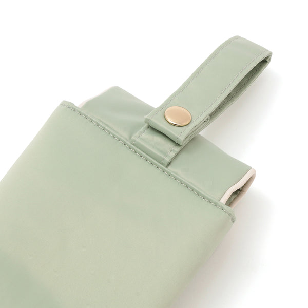 バイカラーサテン ヘアアイロンケース ミント×アイボリー