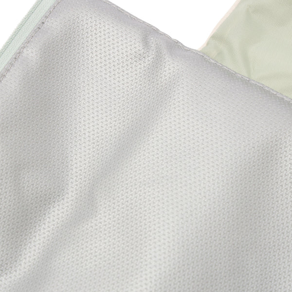 バイカラーサテン ヘアアイロンケース ミント×アイボリー