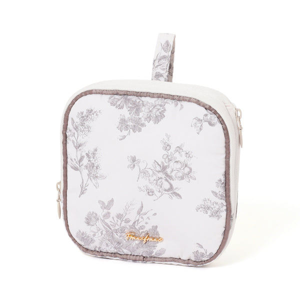 クラシックフラワー サニタリー圧縮ポーチ ライトピンク