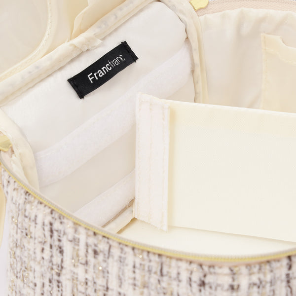 【限定カラー】ツイード バニティポーチ S ホワイト