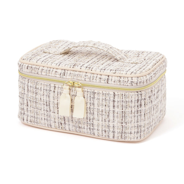 【限定カラー】ツイード バニティポーチ S ホワイト