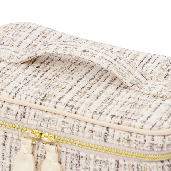 【限定カラー】ツイード バニティポーチ S ホワイト