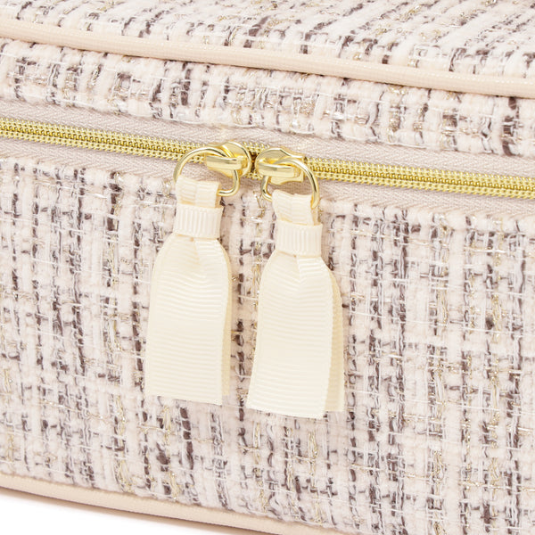 【限定カラー】ツイード バニティポーチ S ホワイト