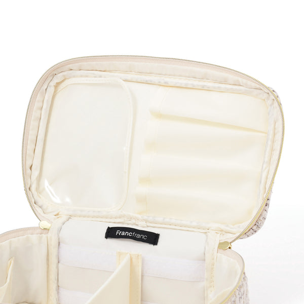 【限定カラー】ツイード バニティポーチ S ホワイト