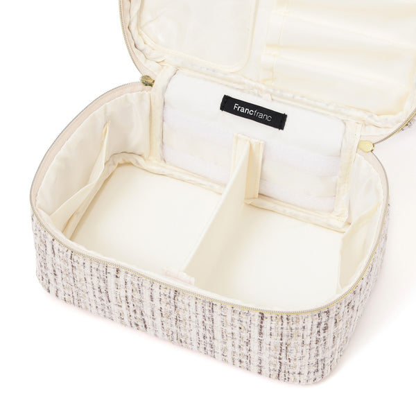 【限定カラー】ツイード バニティポーチ S ホワイト