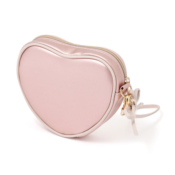ハートシェイプ ミニポーチ ライトピンク