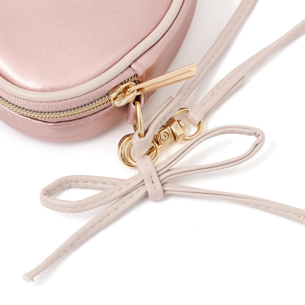 ハートシェイプ ミニポーチ ライトピンク