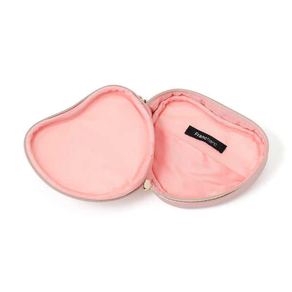 ハートシェイプ ミニポーチ ライトピンク