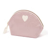 ハートワッペン サテンポーチ S ライトピンク