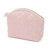 ハートステッチ サテンポーチ L ライトピンク