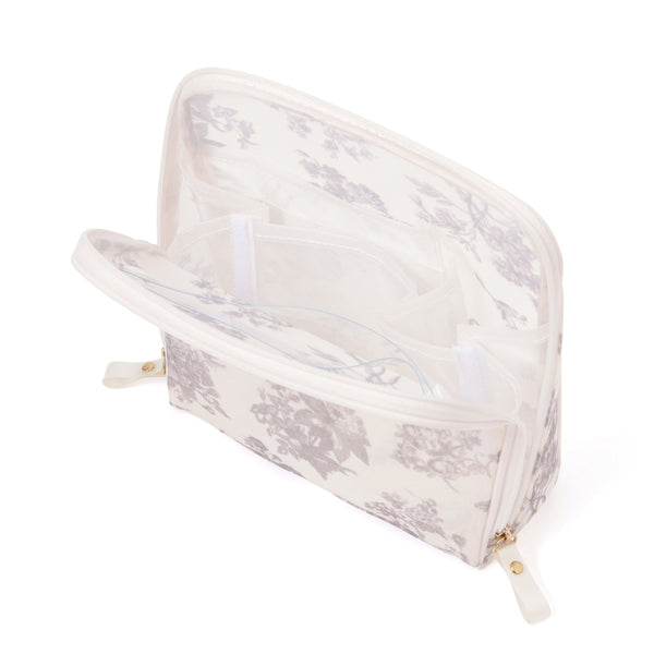 クラシックフラワー メッシュ ツールスタンドポーチ ライトピンク