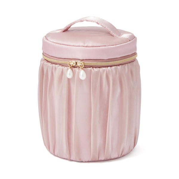 オーガンジーフラワー バニティポーチ S ピンク