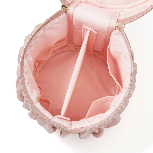 オーガンジーフラワー バニティポーチ S ピンク