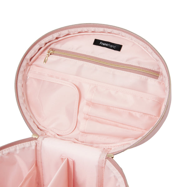 オーガンジーフラワー バニティポーチ L ピンク