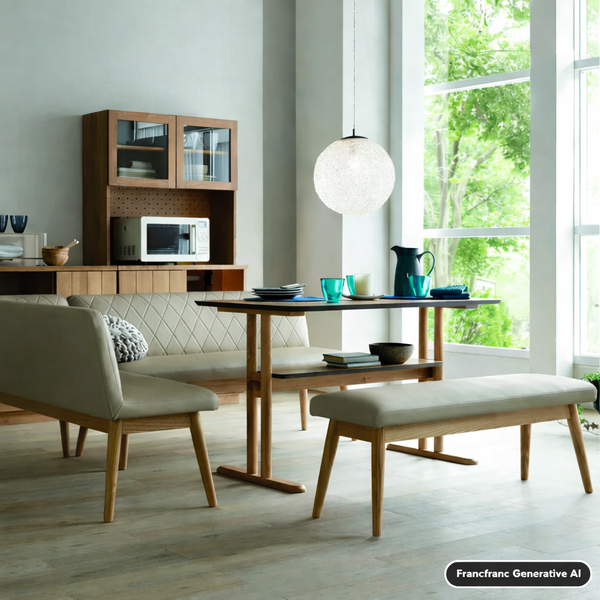 ピオニ ソファ ベージュxナチュラル（W1350）