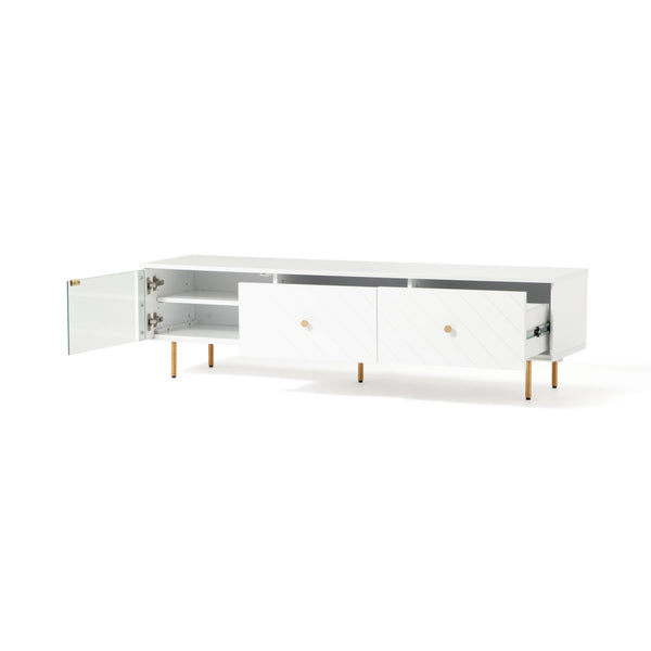 ソルティール TVボード 2 ホワイト（W1500×H410） | Francfranc 