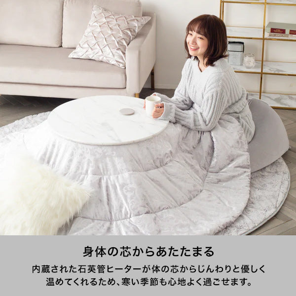 Francfranc モスコ こたつテーブル S マーブル 800×600