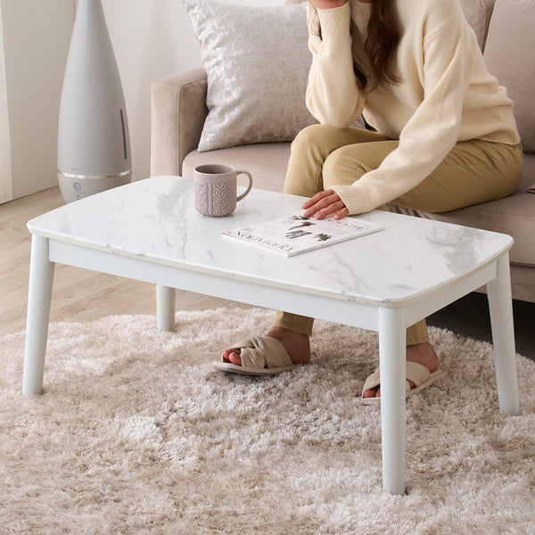 Francfranc モスコ　こたつテーブル　L マーブル オンラインショップ限定】モスコ こたつテーブル 2WAY 900×500