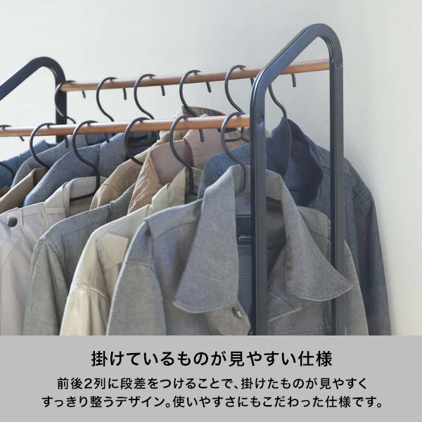 タワー ハンガーラック キャスター付き ホワイト