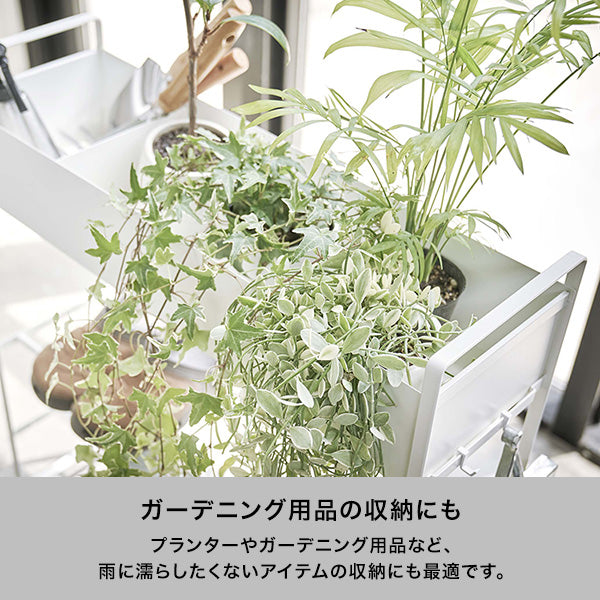 キャスター付き玄関収納ラック タワー ブラック