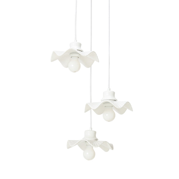 ペタルプリーツ ペンダントランプ 3灯 ホワイト | Francfranc（フラン
