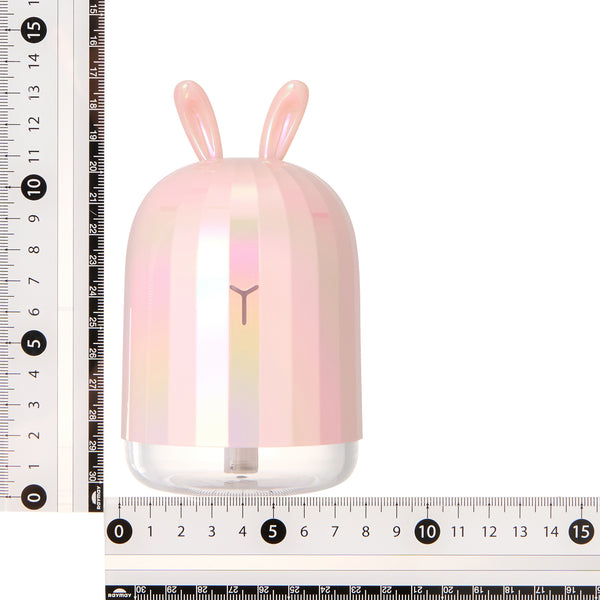 ミニ USB加湿器 ラビット オーロラ  ピンク
