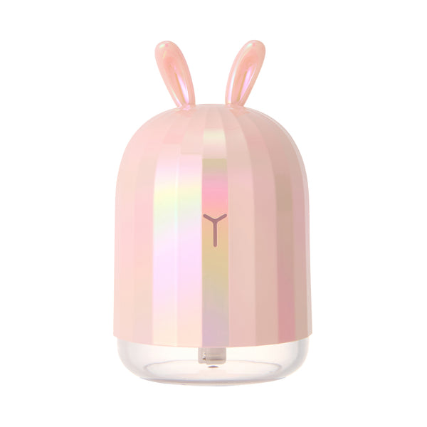ミニ USB加湿器 ラビット オーロラ  ピンク