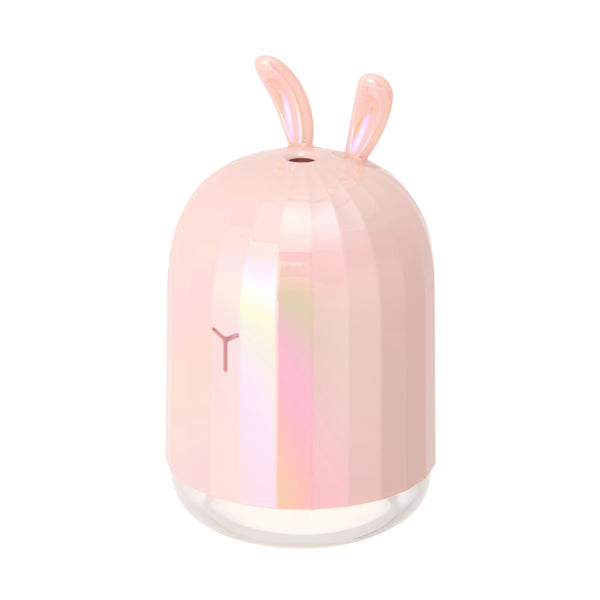 ミニ USB加湿器 ラビット オーロラ  ピンク