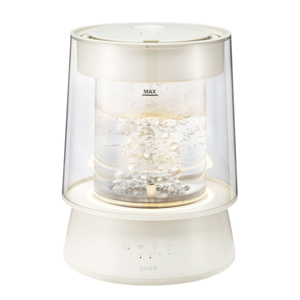 ハイパワーガラススチーム加湿器 GLASS アイボリー