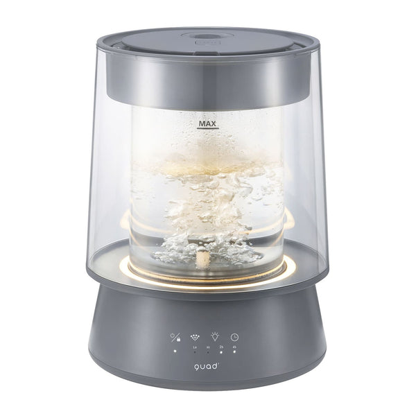 ハイパワーガラススチーム加湿器 GLASS グレー
