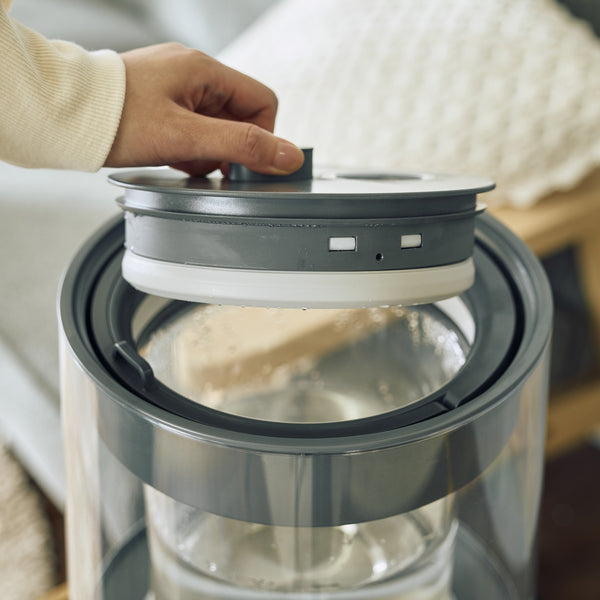 ハイパワーガラススチーム加湿器 GLASS グレー