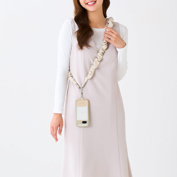 スマホストラップになるUSBケーブル アイボリー