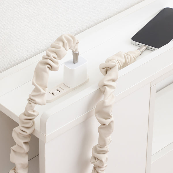 スマホストラップになるUSBケーブル アイボリー