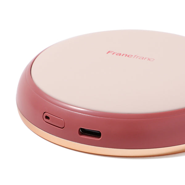 【2025年モデル】両手で使える充電式カイロ ピンク