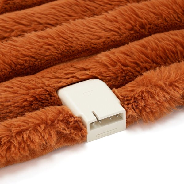 ヒーター付きブランケット ブラウン