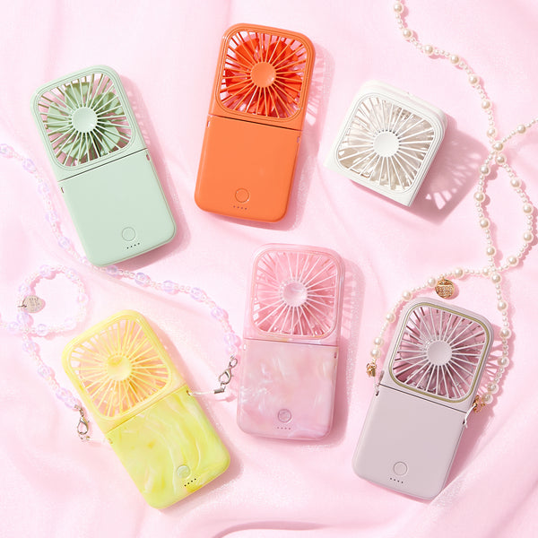 【2026年モデル】フレ スマートハンディファン シアーマーブル ピンク