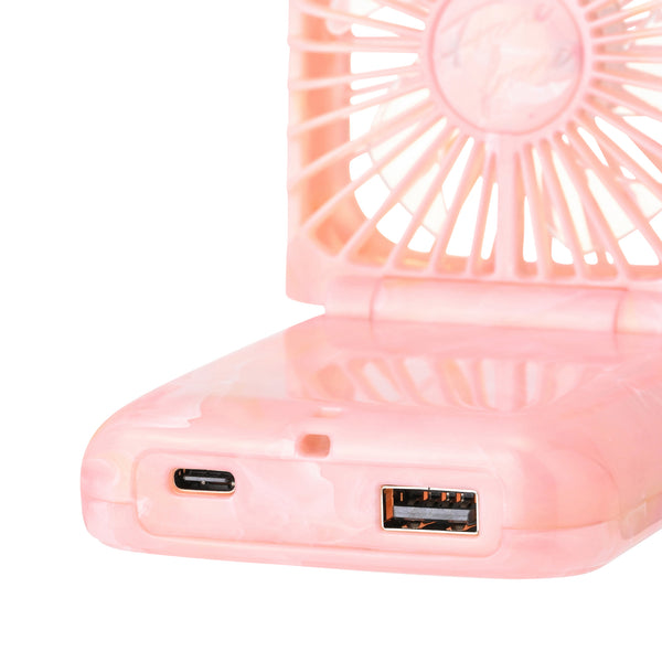 【2026年モデル】フレ スマートハンディファン シアーマーブル ピンク