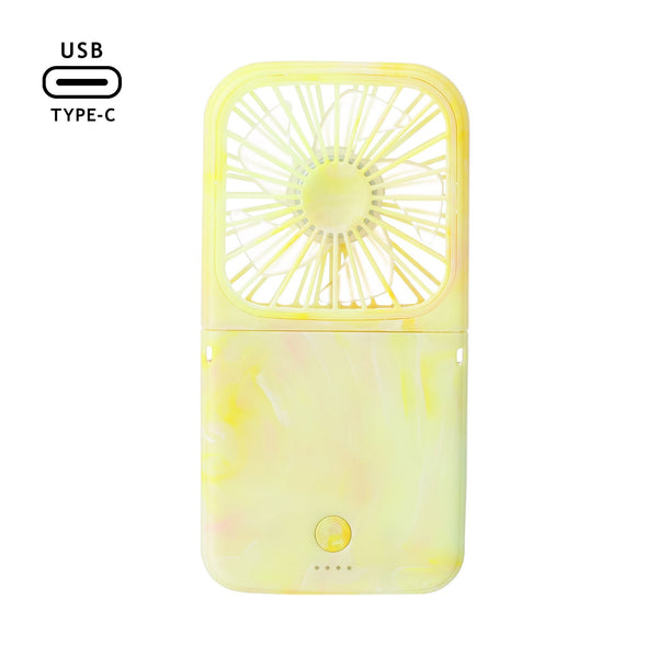 【2026年モデル】フレ スマートハンディファン シアーマーブル イエロー