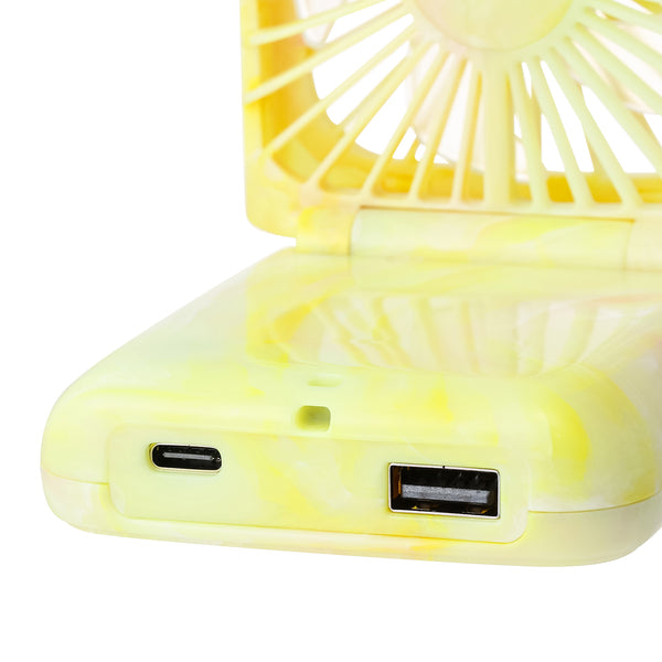 【2026年モデル】フレ スマートハンディファン シアーマーブル イエロー