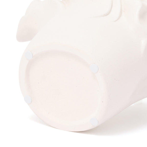 セラミック ラッフル フラワーベース M ホワイト