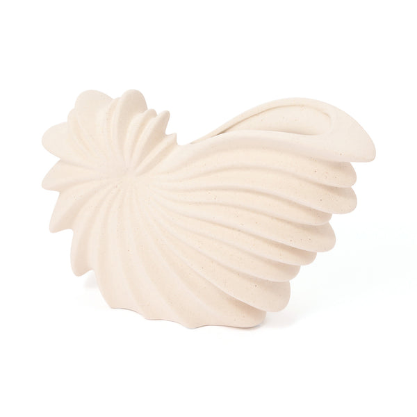 セラミック シェル フラワーベース ナチュラル