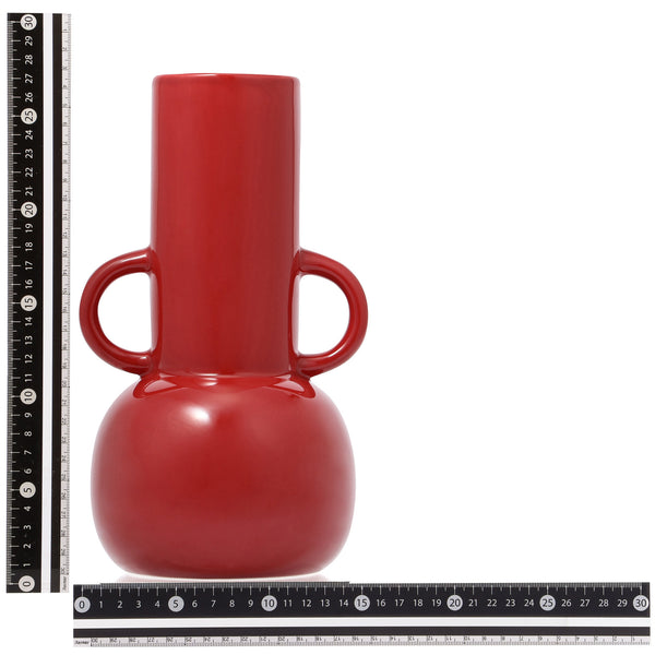 セラミック ポップ フラワーベース L レッド