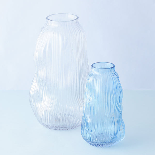 ウェーブ フラワーベース M ブルー | Francfranc（フランフラン）公式