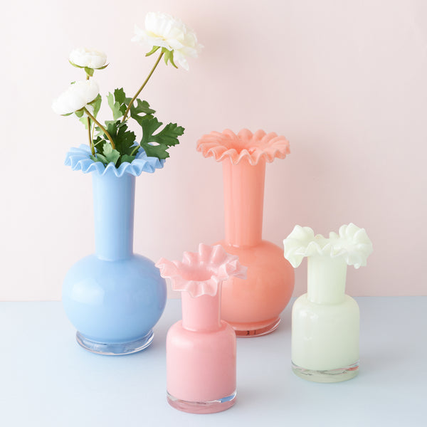 フリル フラワーベース L ブルー | Francfranc（フランフラン）公式