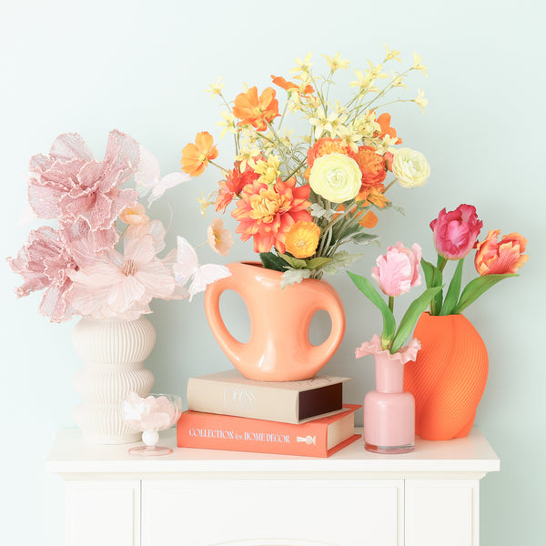 セラミック アーティ フラワーベース M オレンジ | Francfranc（フラン