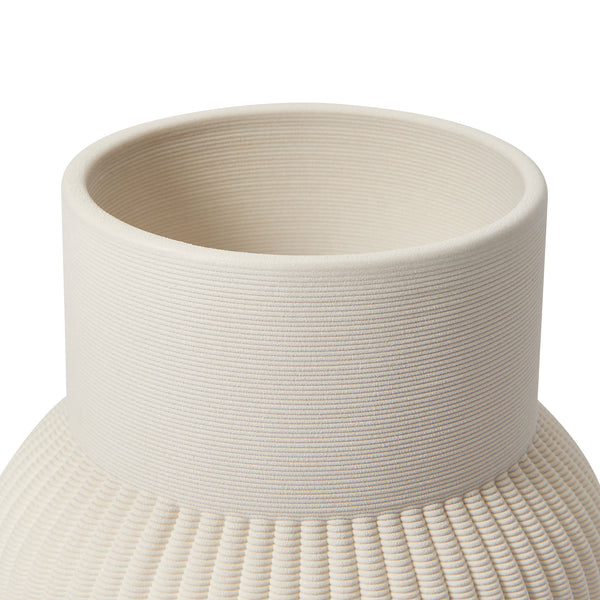 セラミック 3D フラワーベース L アイボリー