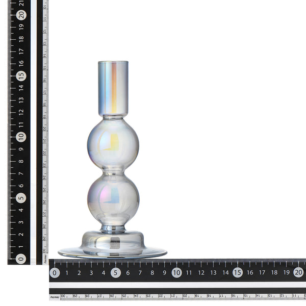 ガラスキャンドルスタンド バブル ダークグレー