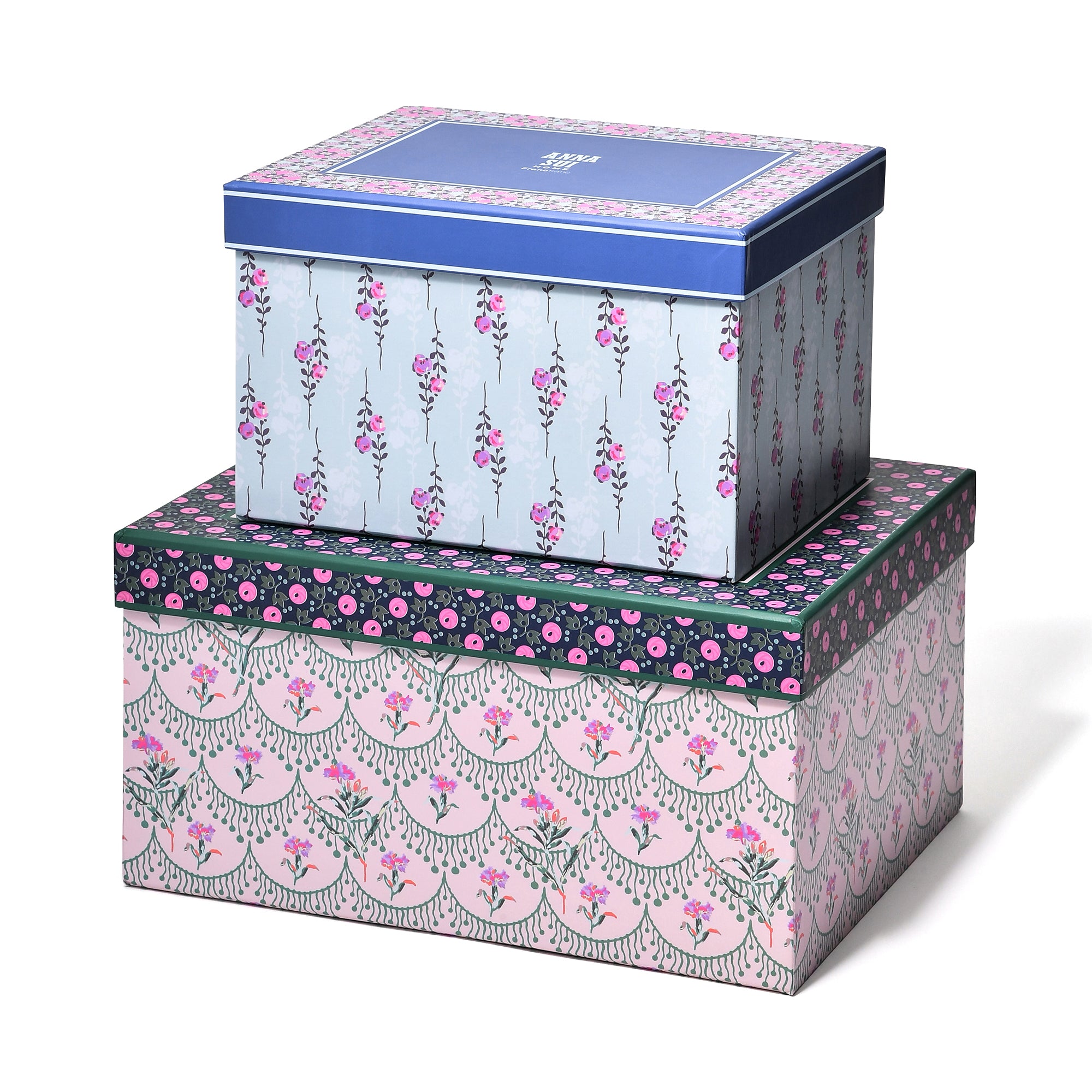 ●ANNA SUI スクエアボックス フラワー（大小2個セット）