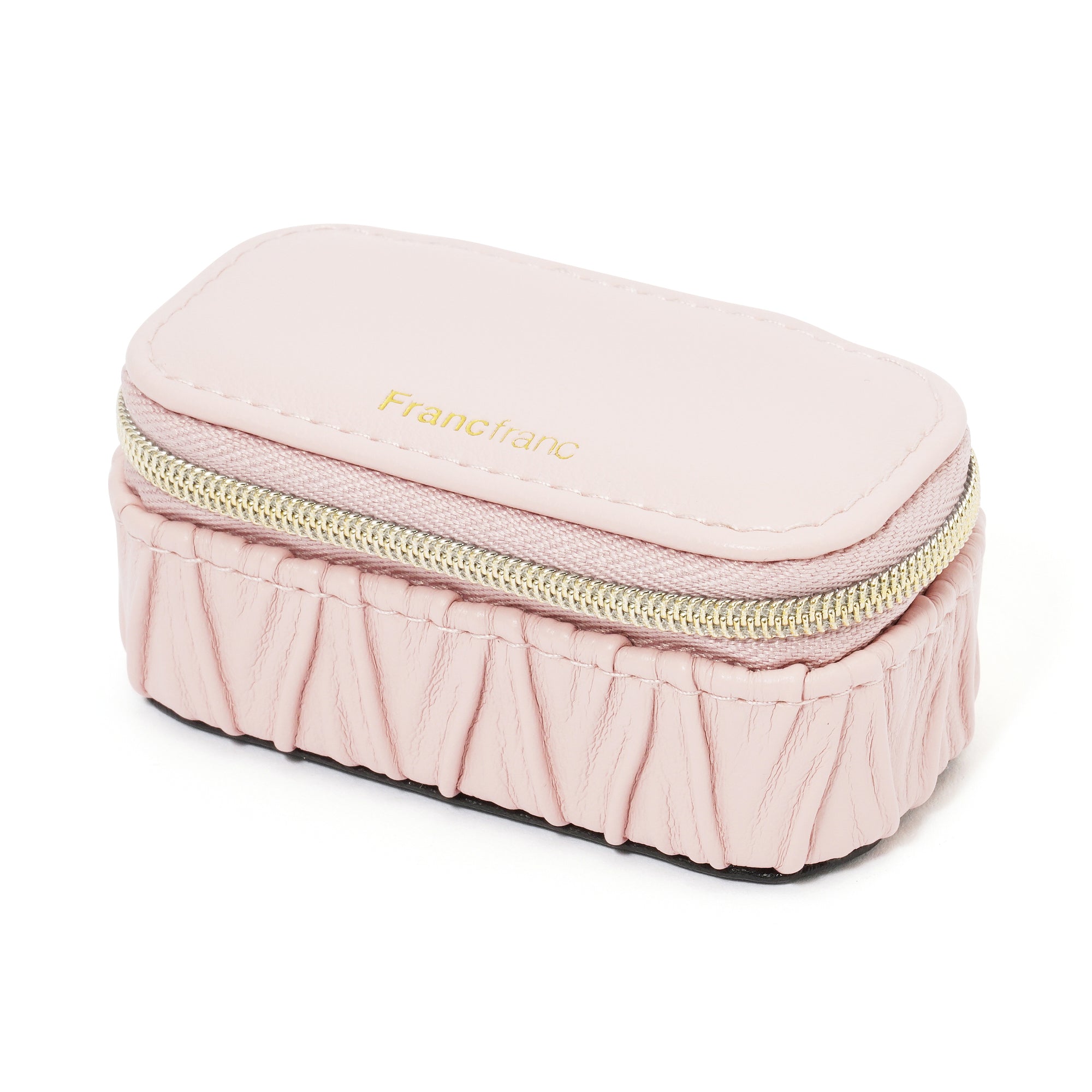【EC限定・アウトレット品】エンボス ミニトラベル ジュエリーボックス ピンク
