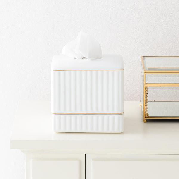 コンパクト セラミックティッシュボックス ゴールド | Francfranc